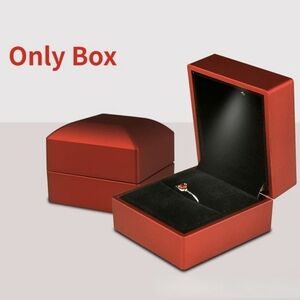 LED RED Proposal Ring Box for  Wedding, Engagement - Luxury Jewelry Gift Box